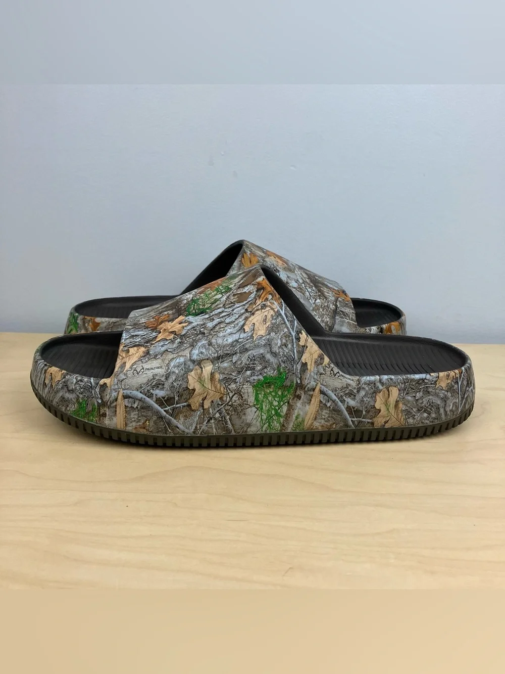 Nike Men’s Size 13.0 Clam Slide Sandals Realtree Camouflage Slip On Chunky